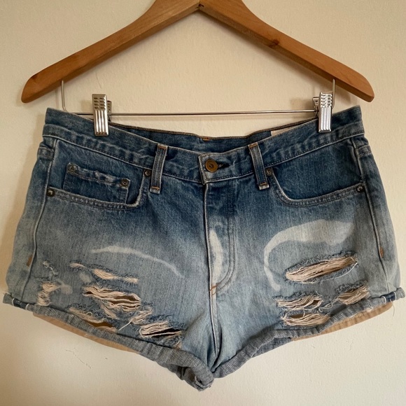 Rag & Bone Marilyn Distressed Revolve Denim Shorts - Picture 4 of 11